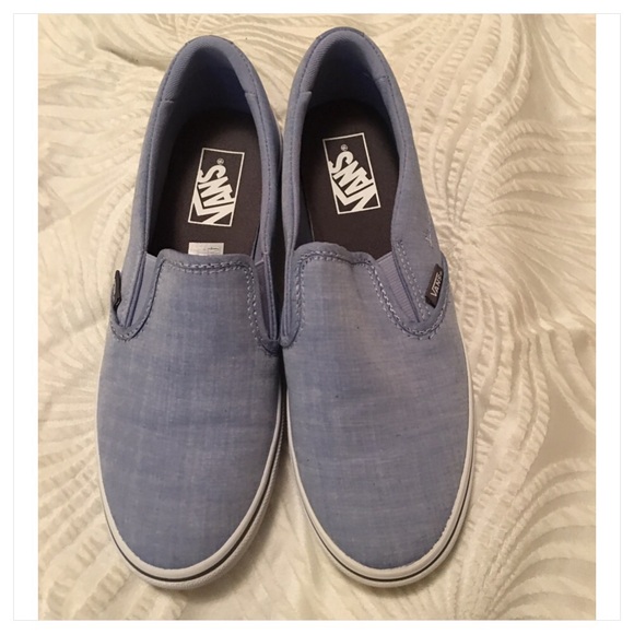 vans asher chambray slip on